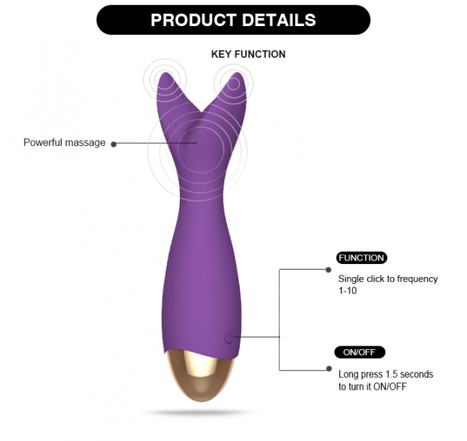 Varinha elétrica recarregável de alta qualidade do vibrador do y da massagem do clitóris de USB outros produtos do sexo