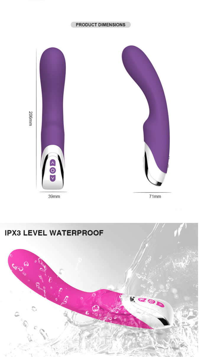 Orgasmo de estimulação e vibrador fêmea waterproofing da vagina do silêncio confortável caloroso da estimulação do vibrador do silicone