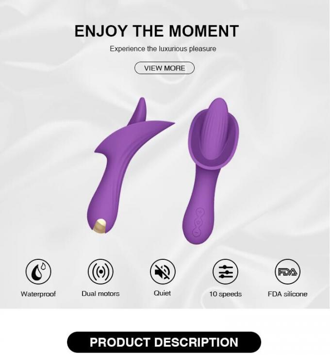 Língua na moda que lambe T-beijo do brinquedo do vibrador o massager recarregável do vário