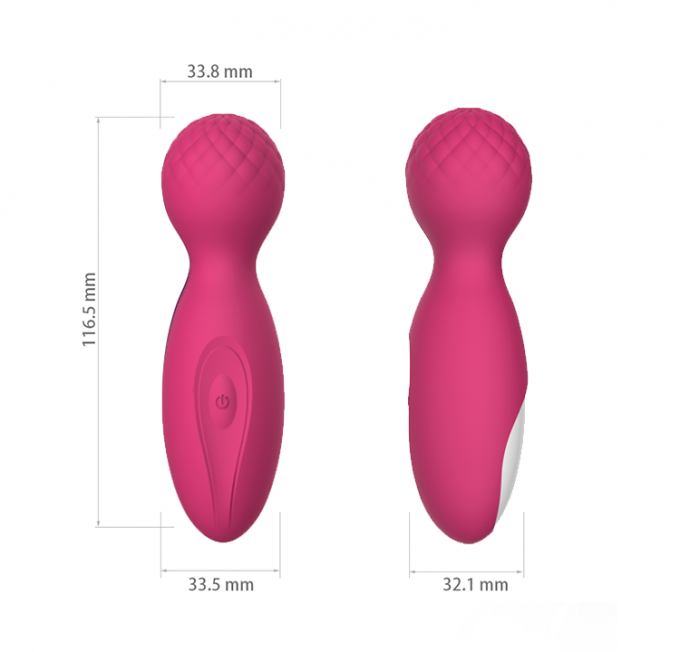 Massager do corpo da edição do amor da varinha do corpo da impressão de G do silicone do cetim de 10 funções mini